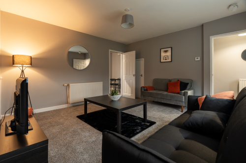 Comfortable living area in Insurance stays and accommodation in Falkirk